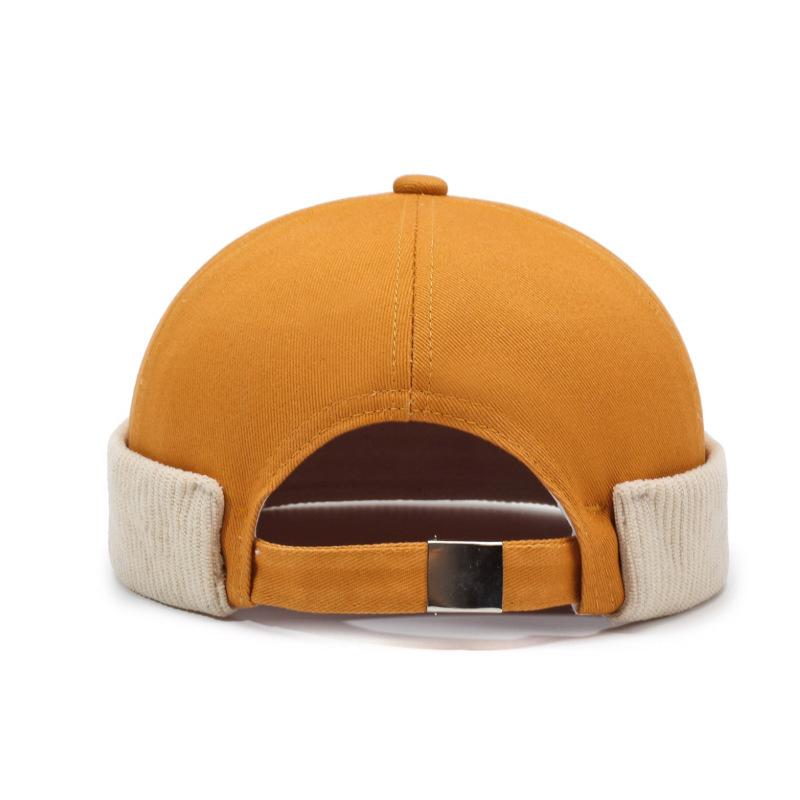 Cappello da Marinaio Cappelli Senza Visiera Berretto Berretto Cappello Per Uomo Donna Velluto a Coste Stile Retro Polsino Arrotolato Cappello da Porto