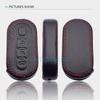 Leather Car Key Case 3 Button Folding Remote Control Protect Cover For Fiat 500 500L 500X Brava Punto Ducato Fiorino Panda Stilo
