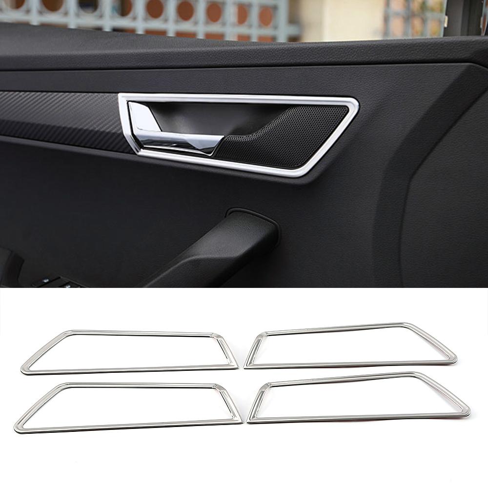 For Skoda Karoq 2017- Inner Door Handle Steering Wheel Read Light Armrest Window Lift Switch Button Trim Modify Frame