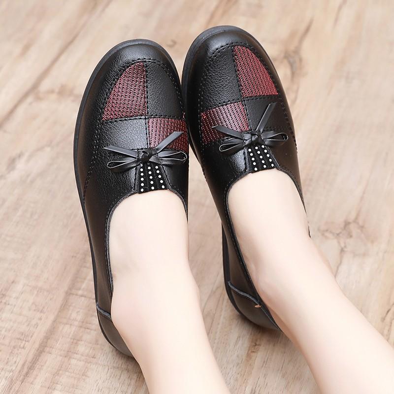 Fashion New Style Fashion Shoes Women Leather Flats Female Flats Spring Shoes Classic Women's Loafers Casual Leather Shoes Zapatos Mujer