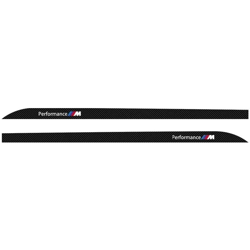 2pc Car Door Side Skirt Sill Stripe Carbon Decals Accessories For BMW E46 M E90 E60 F10 F30 G20 X1 X3 X4 X5 X6 E70 F20 E39