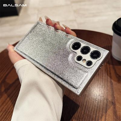 Funda de Lujo con Patrón de Cuero PU para Protección de Cámara para Samsung Galaxy S25 S24 S23 S22 S21 Ultra Plus Cubierta Mate a Prueba de Golpes