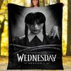 1pc Addams Family Wednesday2 Theme Blanket - Digital Print, Polyester, Cozy for All Seasons, Perfect for Outdoor, and Travel