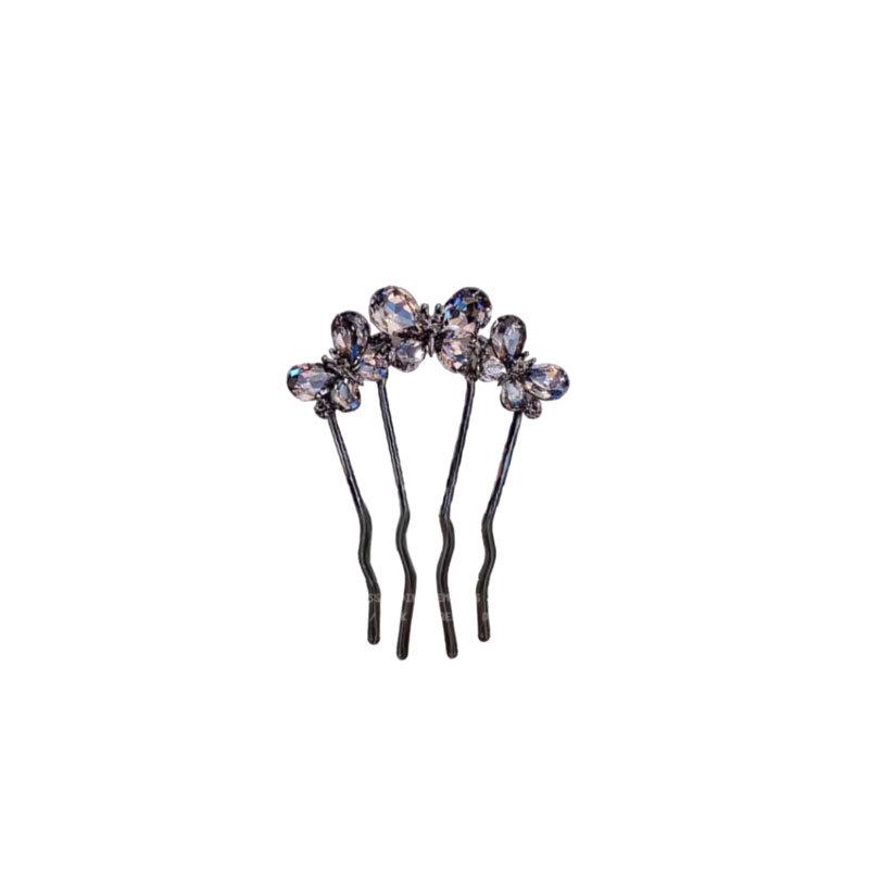 Elegant Pearl & Jade Hairpin Comb – U-Shaped Styling Tool for a Chic Look