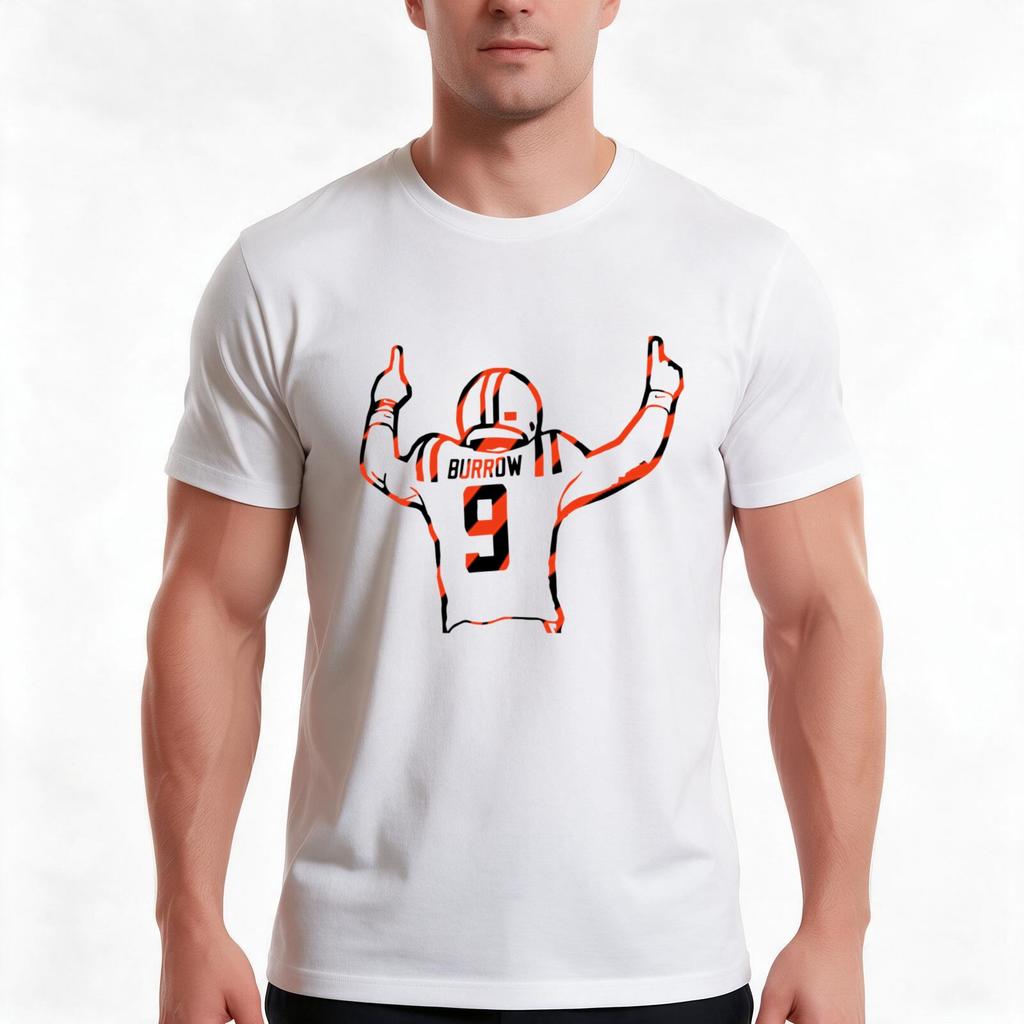 Burrow 9 New Design TShirt Summer Casual Cotton Tee Oversized Streetwear Tops Vintage Graphic Print Loose Fit Short Sleeve