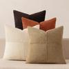 4 Pièces Housse de Coussin Décoratif Épaisse en Coton Uni, Housses de Coussin en Cachemire