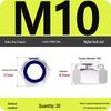 4.8-Grade Galvanized Black Nylon Anti-Loosening Self-Locking Nut for M3-M10 Threads