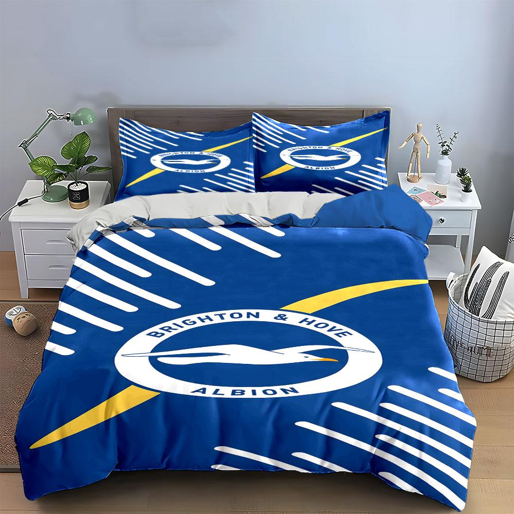 Seagull, stripes, Brighton emblem. Bedding sets Duvet cover sets Duvet covers Pillowcases(1*Duvet Cover 2*Pillowcases without duvet insert)