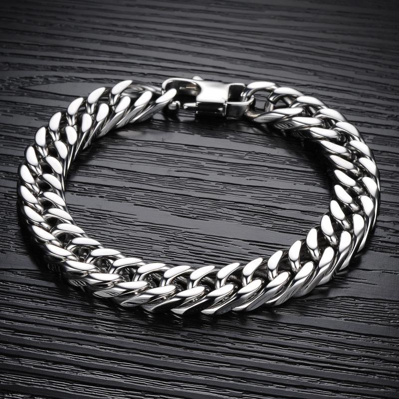 New 10MM Bracelet Side Chain Stainless Steel for Men Women Fashion Simple Engagement Wedding Jewelry High Quality Gifts Party