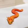 3D Printed Dragon Snake Figurine Movable Joints Mini Snake Figure Articulated Animal Model Toy Home Office Bookshelf Desktop Decoration Ornament