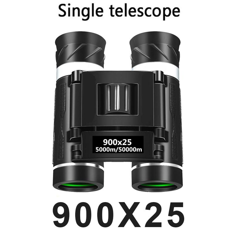 

900x25 HD Zoom Портативний потужний бінокль BAK4 Telescope Jumelles Folding Low Light бінокль для полювання Кемпінг