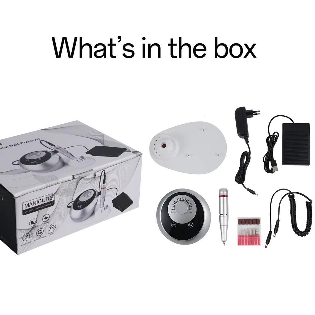 45000RPM Professional Electric Nail Drill Manicure Machine Low Noise Nails Sander Set Nail Salon Polisher Equipment Tools