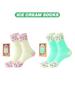 4 pair of mid-calf unisex socks in a novelty ice cream design, a unique and interesting festive gift.