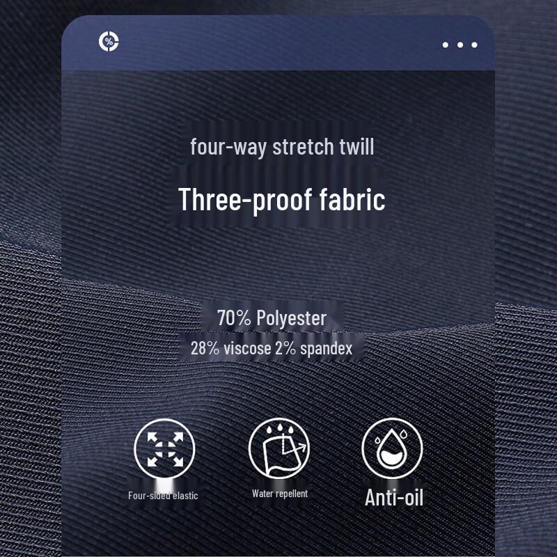 Romon Men's Winter Lined Business Straight-Leg Suit Pants