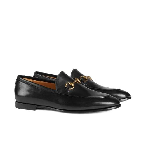 Gucci Jordaan Horsebit Casual Loafer Shoes Women's Black