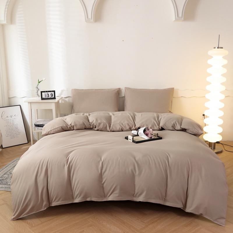 1Pc Simple Solid Color Washed Cotton Quilt Cover Skin Friendly Breathable Bedding for Seasons King Queen Size Comforter Cover