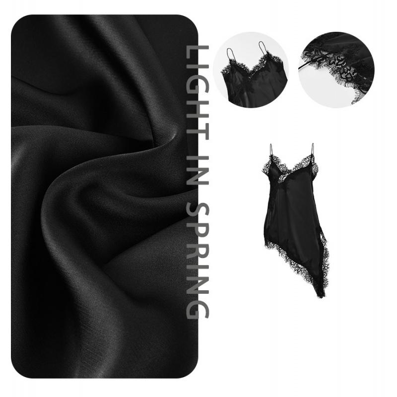 Summer New Style Imitation Silk Lace Slit Inner Dress Satin Suspender Skirt For Women