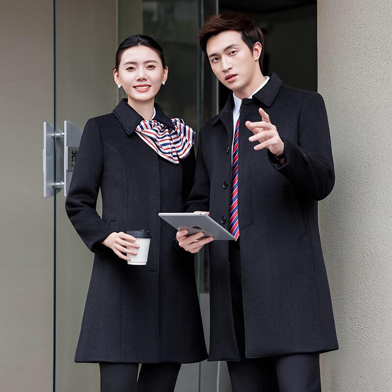 Trueman Unisex Mid-Length Wool Blend Overcoat