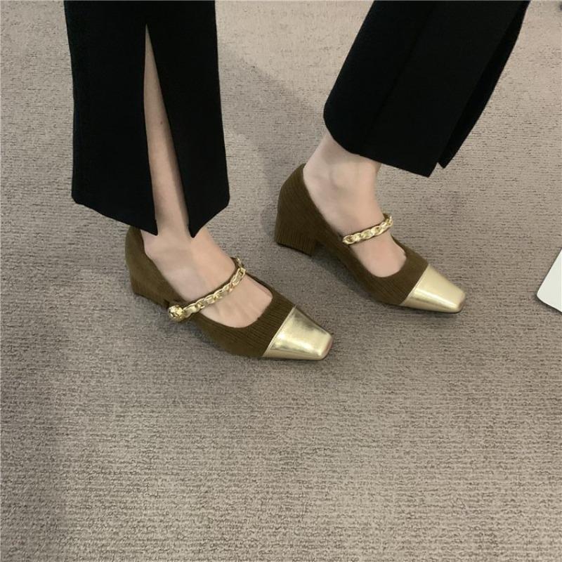 Fashion Hot Selling French Style Mary Jane Mid Heel Single Shoes Women's Retro Chic 2025 Autumn Model Well with Skirts Adult Footwear