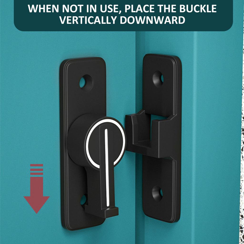 Luminous Door Lock Zinc Alloy 90 Degree Sliding Door Latch Heavy Duty Barn Gate Bolt Protect Privacy Cabinet Closet