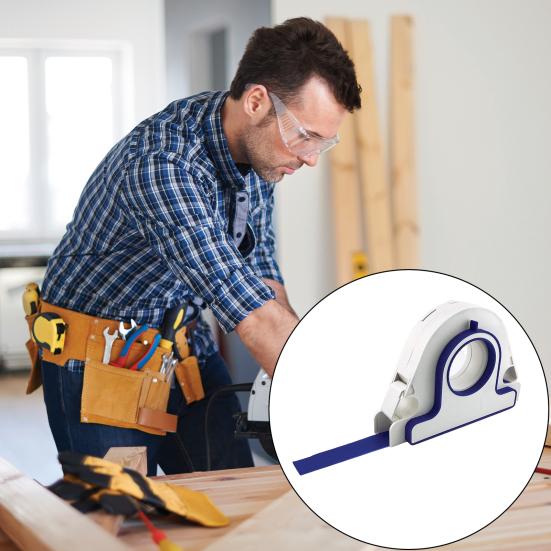 Abroller für Kreppband mit Barriere-Schildern Eckbefestigungen Sockelleisten Fensterrahmen Bandapplikator