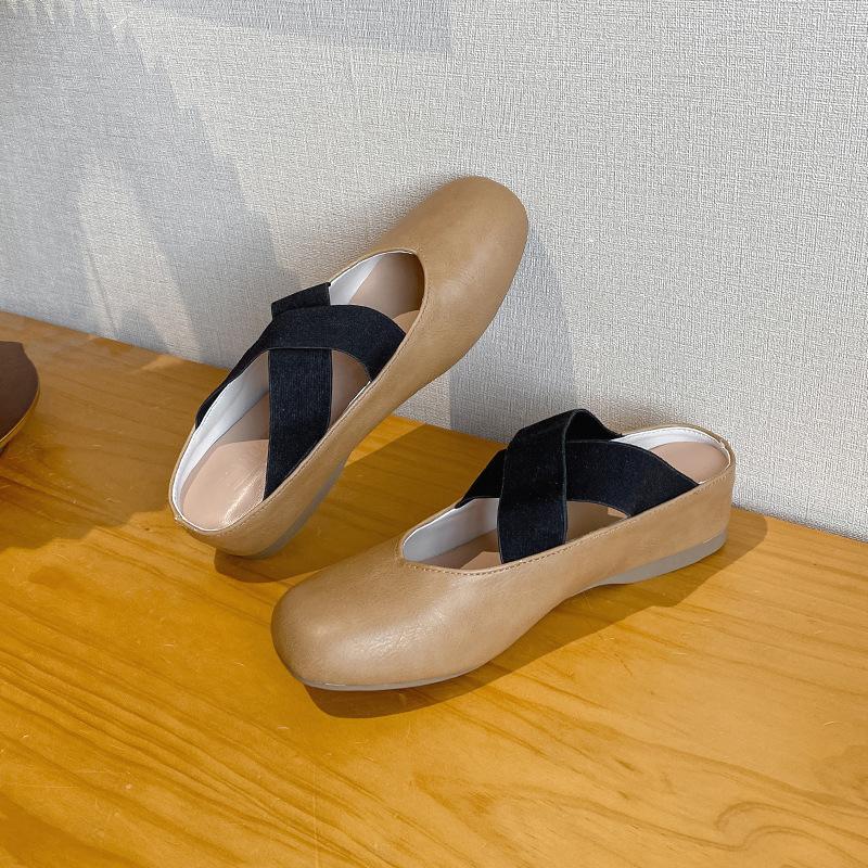 

Ретро шлепанцы с квадратным носком ручной работы на скрытой платформе женские на среднем каблуке с перекрестными ремешками уличные на толстой подошве балетки Мэри Джейн 33 33 хаки