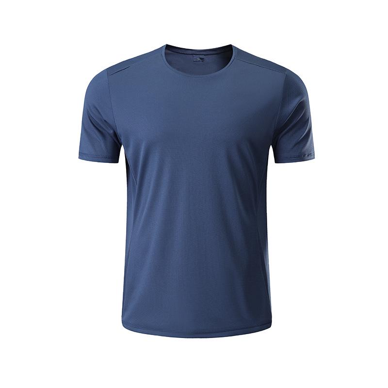 

Мужская быстросохнущая легкая спортивная футболка - с коротким рукавом, дышащая, однотонный базовый слой для летнего бега и повседневной носки L темно-зеленого