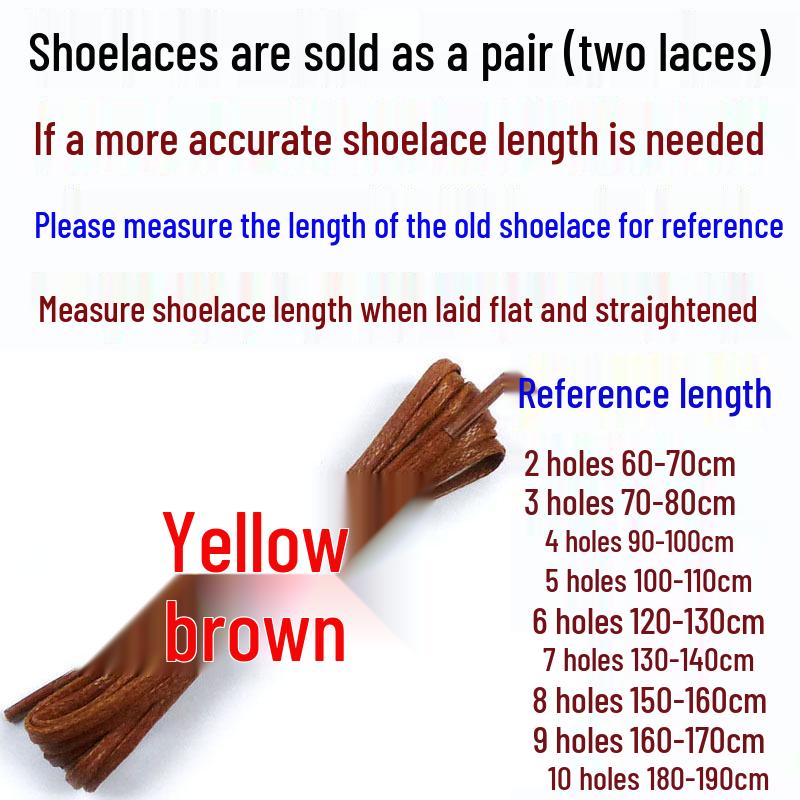 Black Flat Waxed Leather Shoelaces, 0.28cm Wide, Ideal for Boots & High-Tops