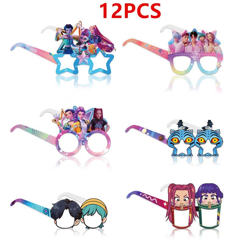 K-Pop Party Dekorationen Dämonenjäger Einweg Party Besteck Set Flaggenziehen Geburtstagsdekoration Koreanische K-Pop Party Deko