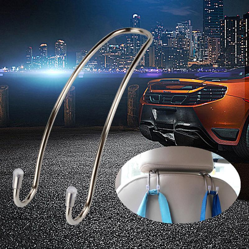 2Pcs Car Seat Hook Auto Hidden Back Seat Headrest Hanger For Handbag Shopping Bag Coat Storage Hanger Car Hook Organizer