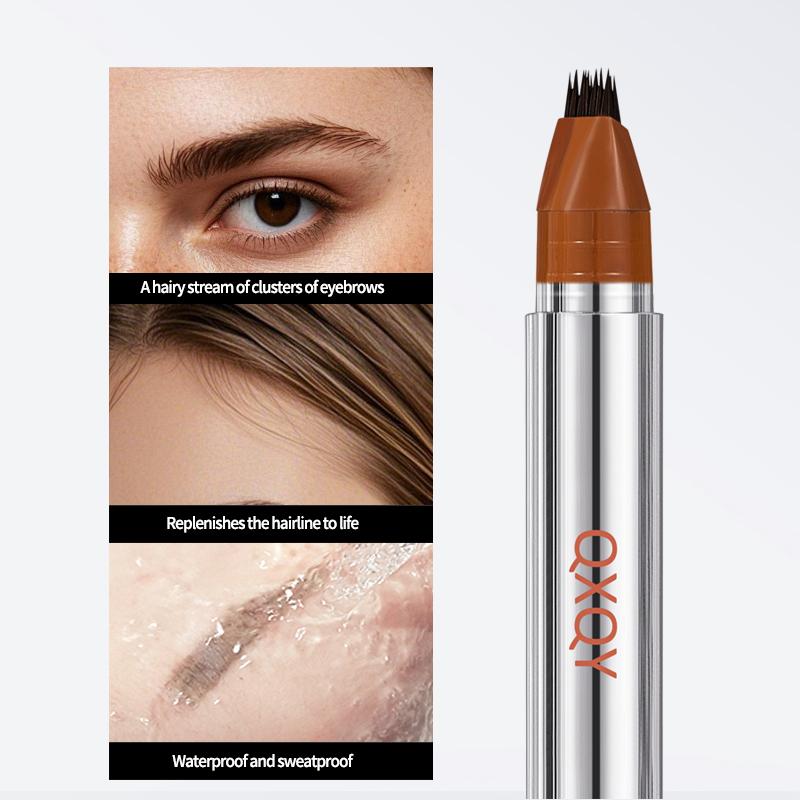 Multi Pronged Brush Head Eyebrow Pencil Dual-Use Smooth & Blendable Eyebrow Gel For Natural Makeup