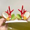 Christmas Antler Hair Clips Pendants Xmas Ornaments 2025 Merry Christmas Decor Gift For Girl Elk Hair AccessoriesHappy New Year