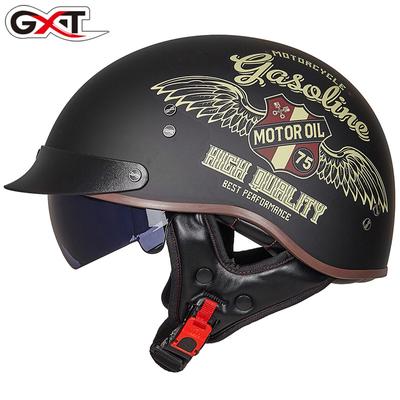 Men Women Lightweight Retro Motorcycle Cycling Helmet Strong Shock Absorption Anti-fog Anti-scratch