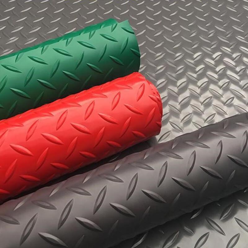 An Da Xia Heavy-Duty Anti-Slip PVC Rubber Mat 0.9m x 15m x 1.5mm красный