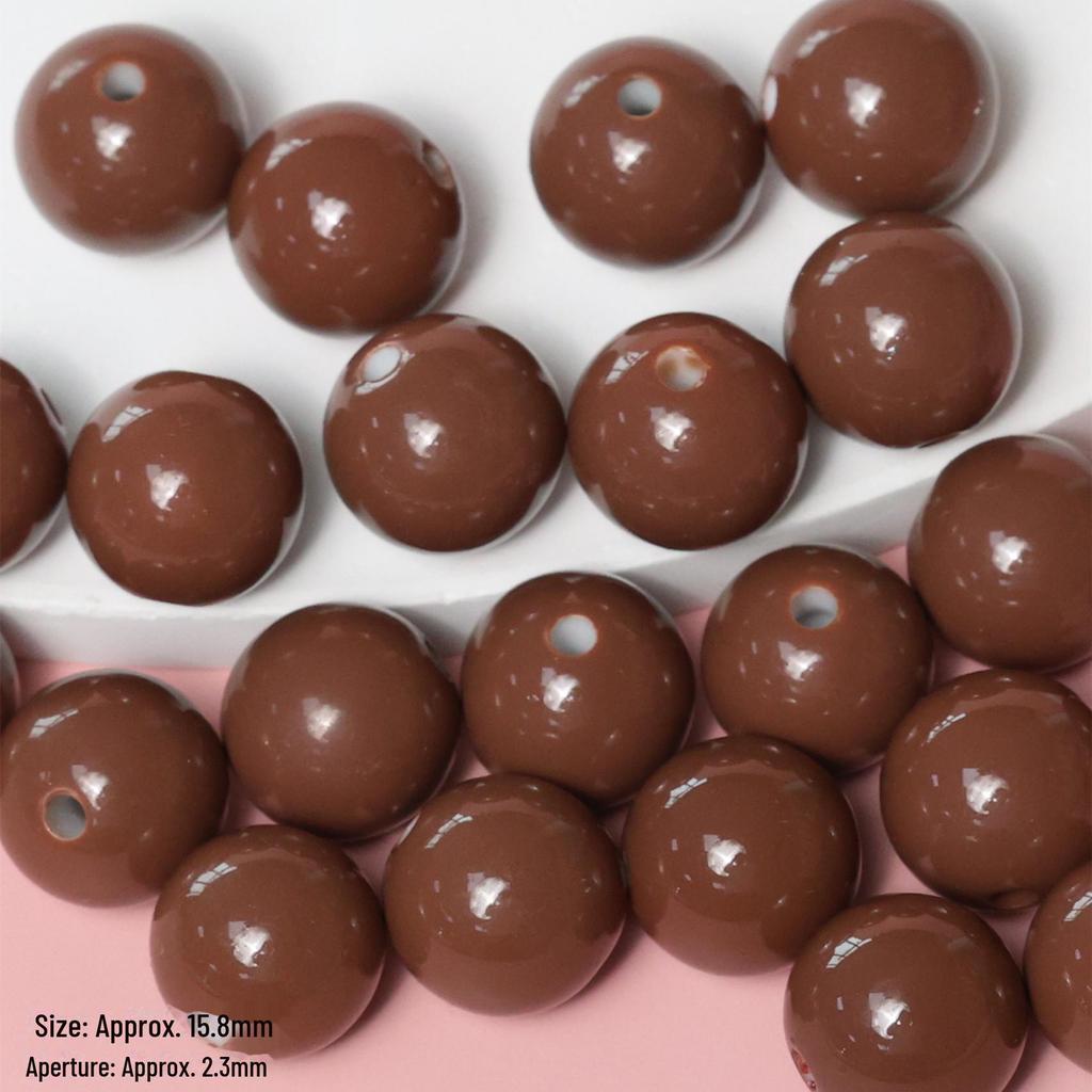 Cute Coffee-Toned Butterfly Flower Love Acrylic Beads for DIY Phone Chains and Necklaces