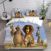 Cartoon Duvet Cover Pillowcase Penguins Madagascar Bedding Set Adult Boy Girl Bedroom Decoration Children Single Double size