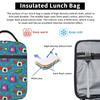 Cartoon Eye Bat Pattern Insulated Lunch Bag for Women Children Portable Food Boxes Thermal Lunch Box Tote