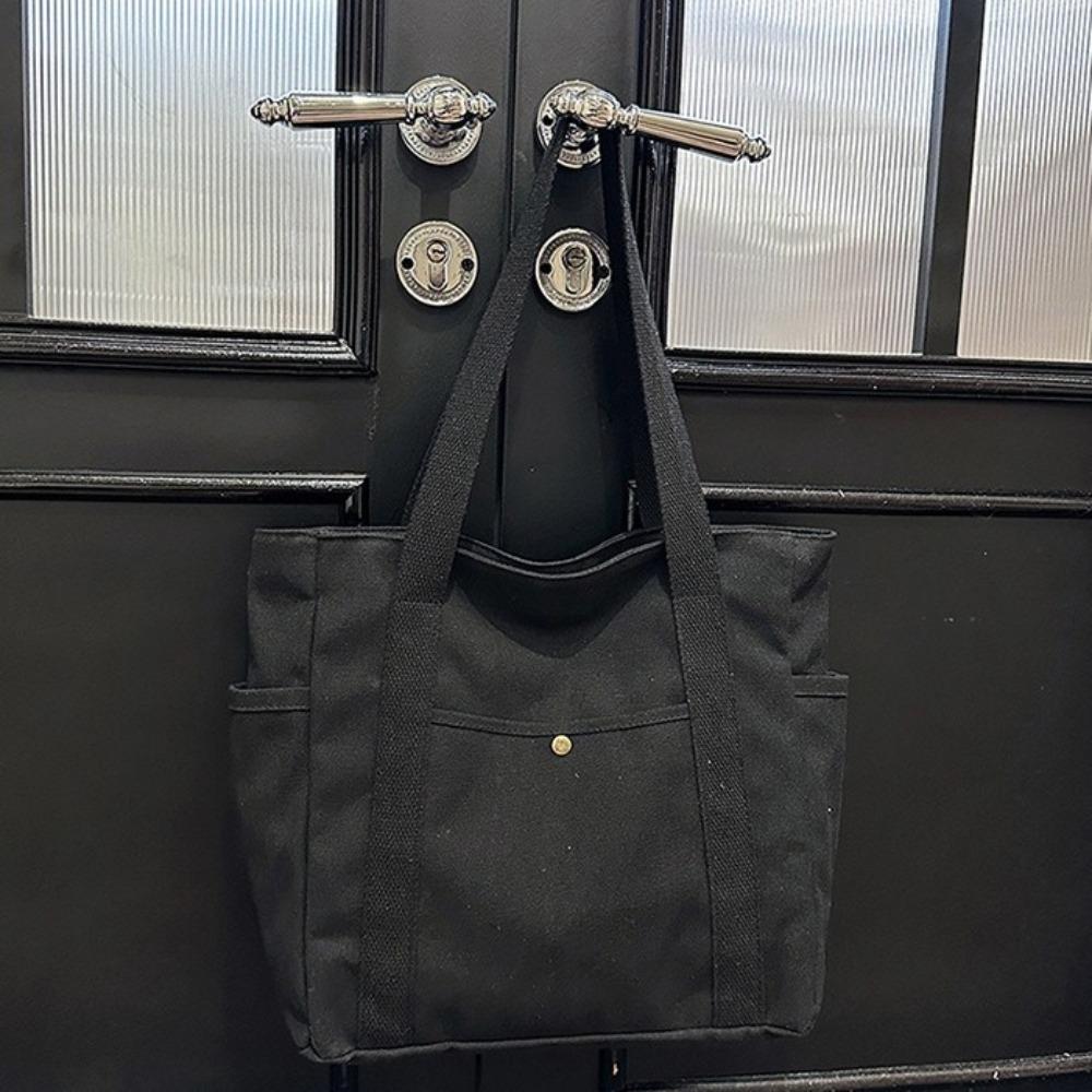 Korean Style Canvas Tote Bag Large Capacity Cloth Shoulder Bag Portable Shopping Handbag  Students