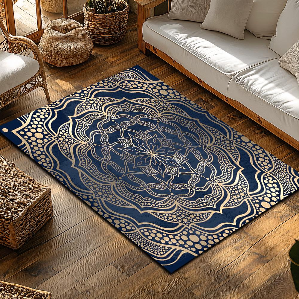 Stylish Area Rug Non Slip Indoor Outdoor Mat Washable Floor Carpet Modern Bohemian Decor Home Living Room Dorm Room Accent