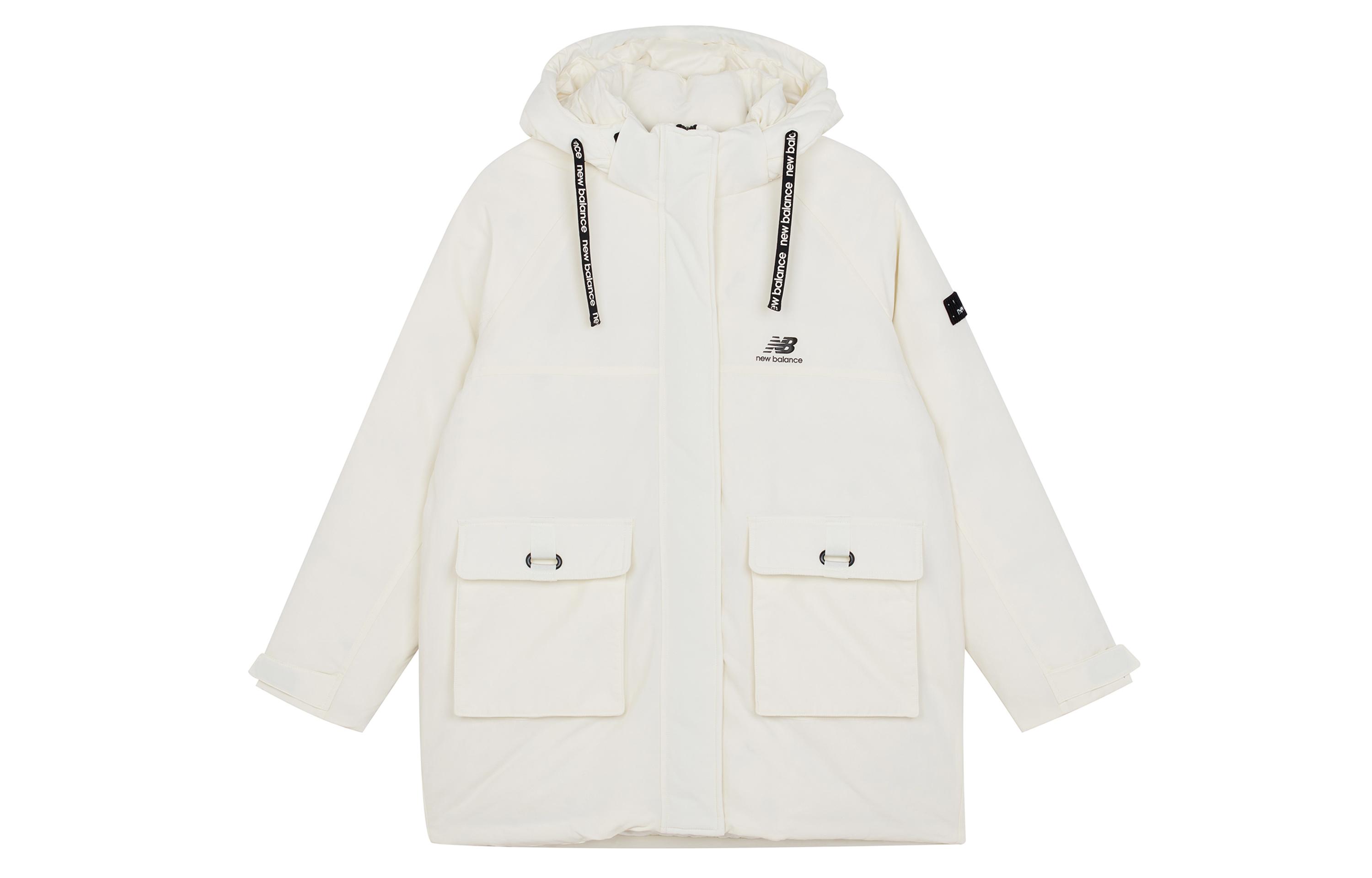 New Balance Down Jackets Women s Ivory Detachable Hood Moderate Other AWJ14350-NMC XL