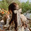 Korean version of three-layer lace streamer bow hairpin
