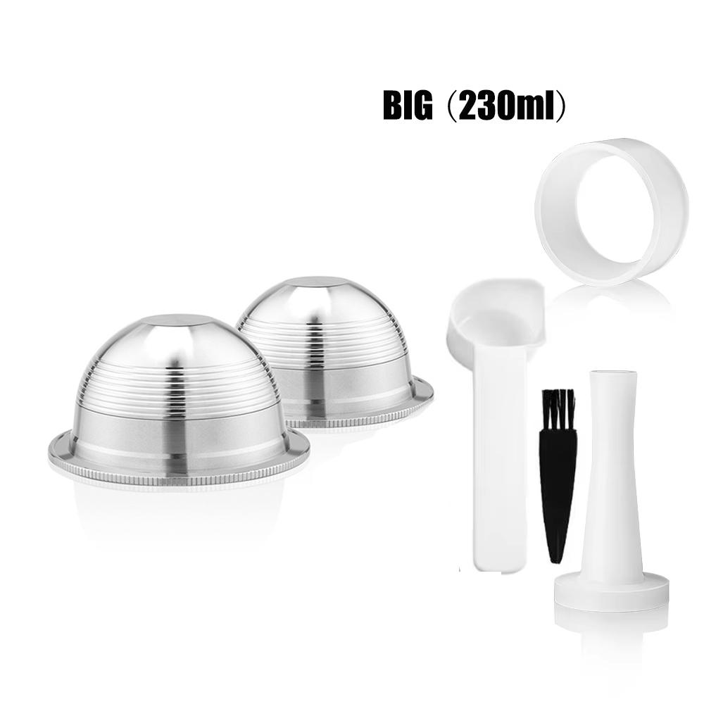 Recafimil Rusable Coffee Capsaule for Nespresso Vertuo Espresso Coffee Filter Rich Crema 150ML/230ML Pod for Delonghi Machine