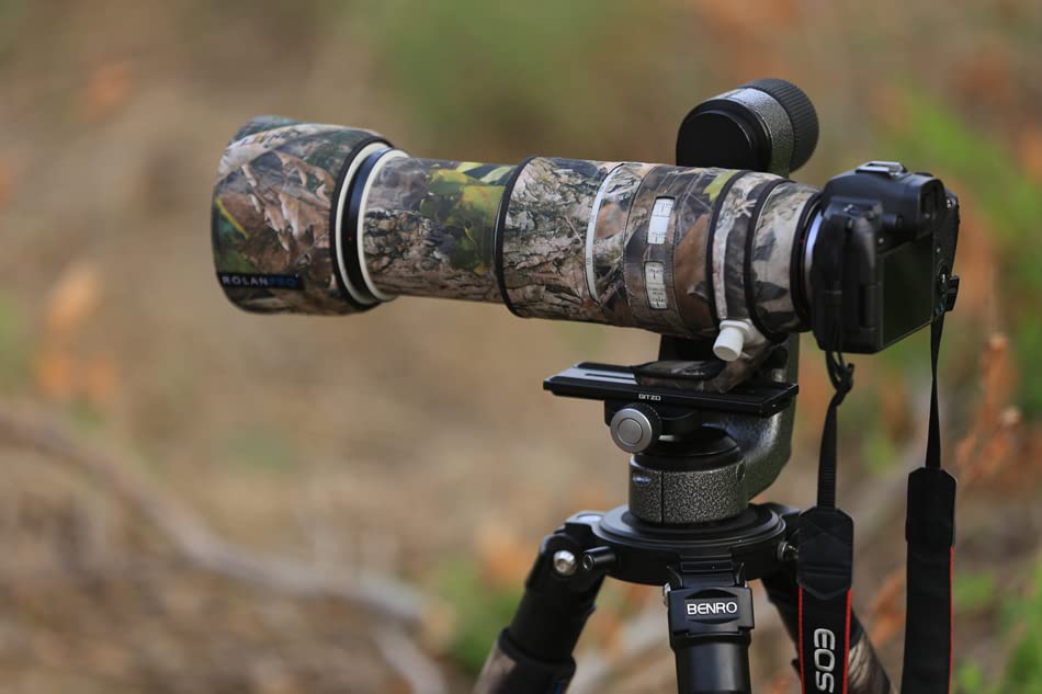 ROLANPRO Waterproof Lens Cover for Canon RF L IS Camouflage Rain Cover 100-500mm F/4.5-7.1 USM, #10, Tree-Shaped