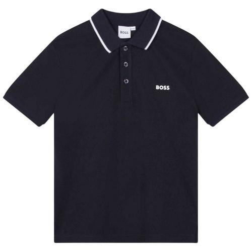 BOSS Childrens/Kids Contrast Trim Polo Shirt