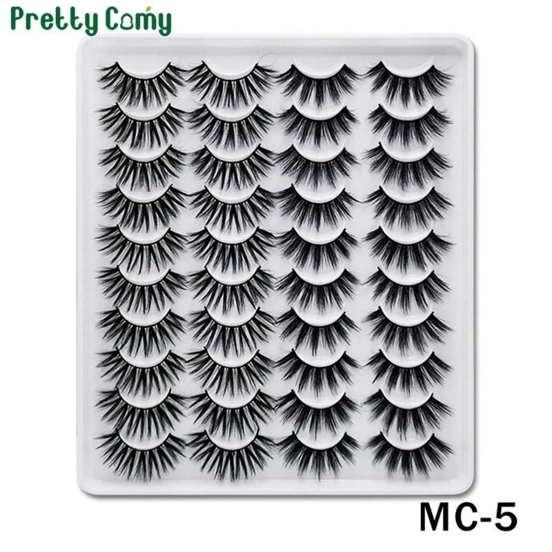 20 Pairs Fake Eyelashes Lashes Natural Dramatic Volume Eyelashes Extension False Eyelashes 3D Makeup Kit