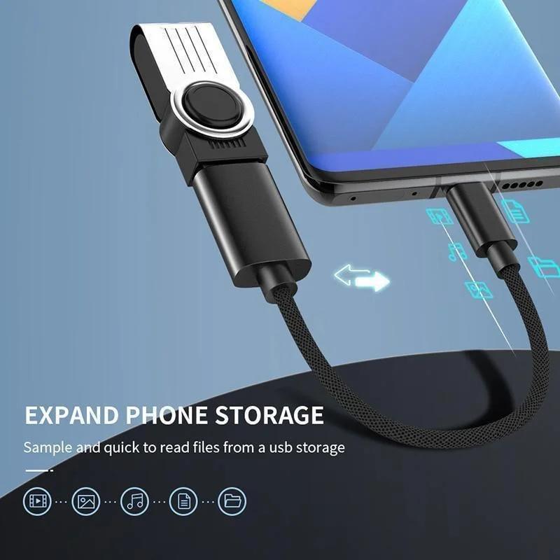 Universal Usb To Type C Adapter For Mobile Mini Type-C Jack Splitter smartphone USB C Connectors OTG Converter  Type-C