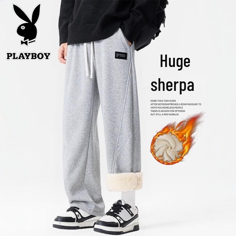Playboy Men s Winter Fleece-Lined Casual Pants 4XL