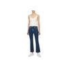 Calvin Klein Solid Color Fashion Simple Embroidered Ribbed Knit Top Women Tops Milk-White J223612