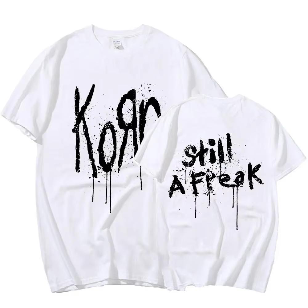 Korn Musik Konzert Rockband Welttournee Baumwoll T-Shirt Personalisiert Street Vielseitig 2024 Sommer Tägliches Tragen Cooles Oberteil