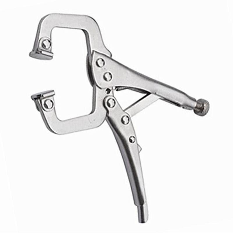 

6,5-дюймовые сверхпрочные фиксирующие С-образные плоскогубцы, регулируемый сварочный зажим-клипса и обычные наконечники, деревообрабатывающий сварочный фиксирующий ручной инструмент Pack of 1